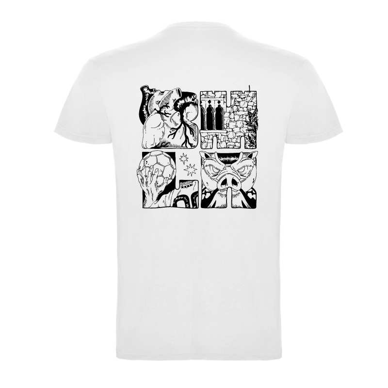 Camiseta blanca algodón infantil BM LA ROCA